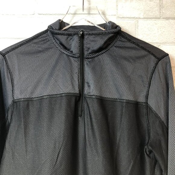 Calvin Klein Women's Quarter Zip Black & Gray Color Block Pullover Top Size S - Picture 3 of 4